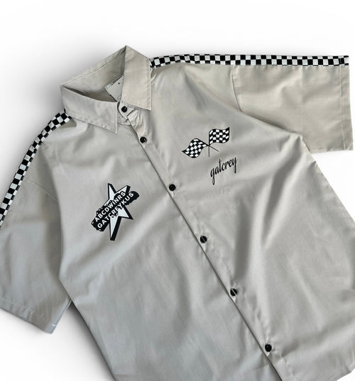 Checkered Track Panel Shirt