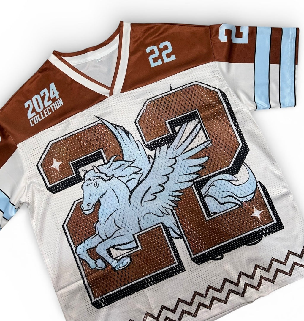 2024 Pegasus Graphic Mesh Football Jersey – No. 22